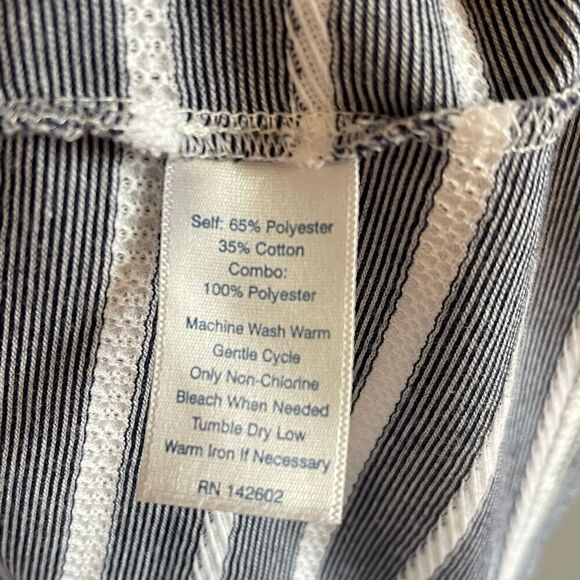 Sail to Sable STS Blue and White Rope Striped Short Sleeve Nautical Dress SZ XS - Picture 6 of 9